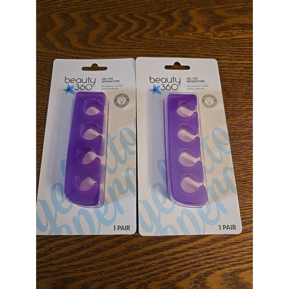 2 Pack Purple Beauty 360 CVS Gel Toe Separators Total of‎ 4 Pieces